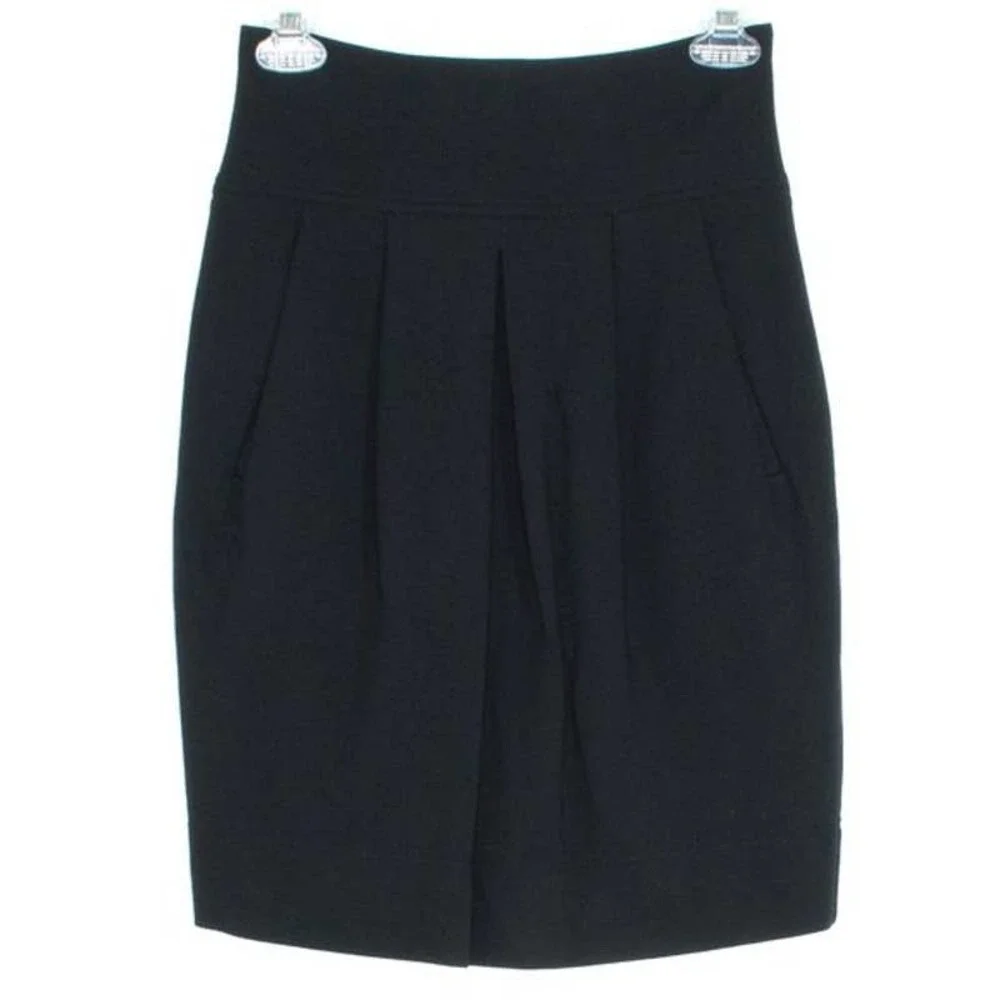 Theory Black Figuero Craze Tulip Skirt
